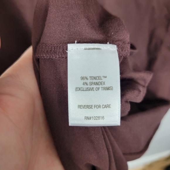 Small Garnet Hill Tencel Stretch Mocha Lagenlook Chocolate Maxi Dress - Picture 4 of 4